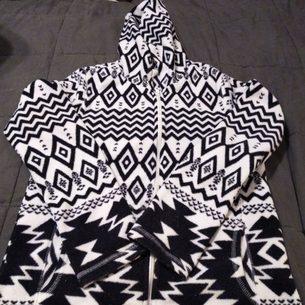 Old navy zip up jacket and matching hat